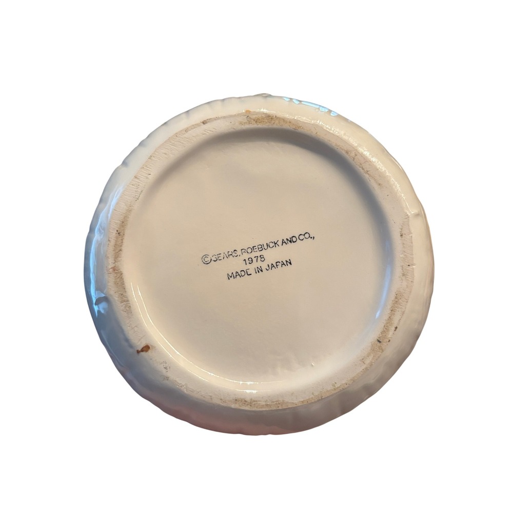 Vintage 1978 Sears & Roebuck Ceramic Mushroom Canister Embossed Cookie Jar - Picture 9 of 12
